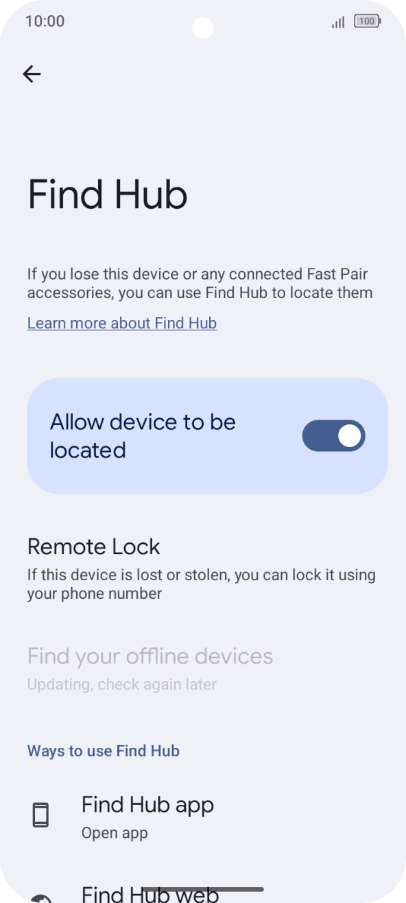 Press the indicator next to 
