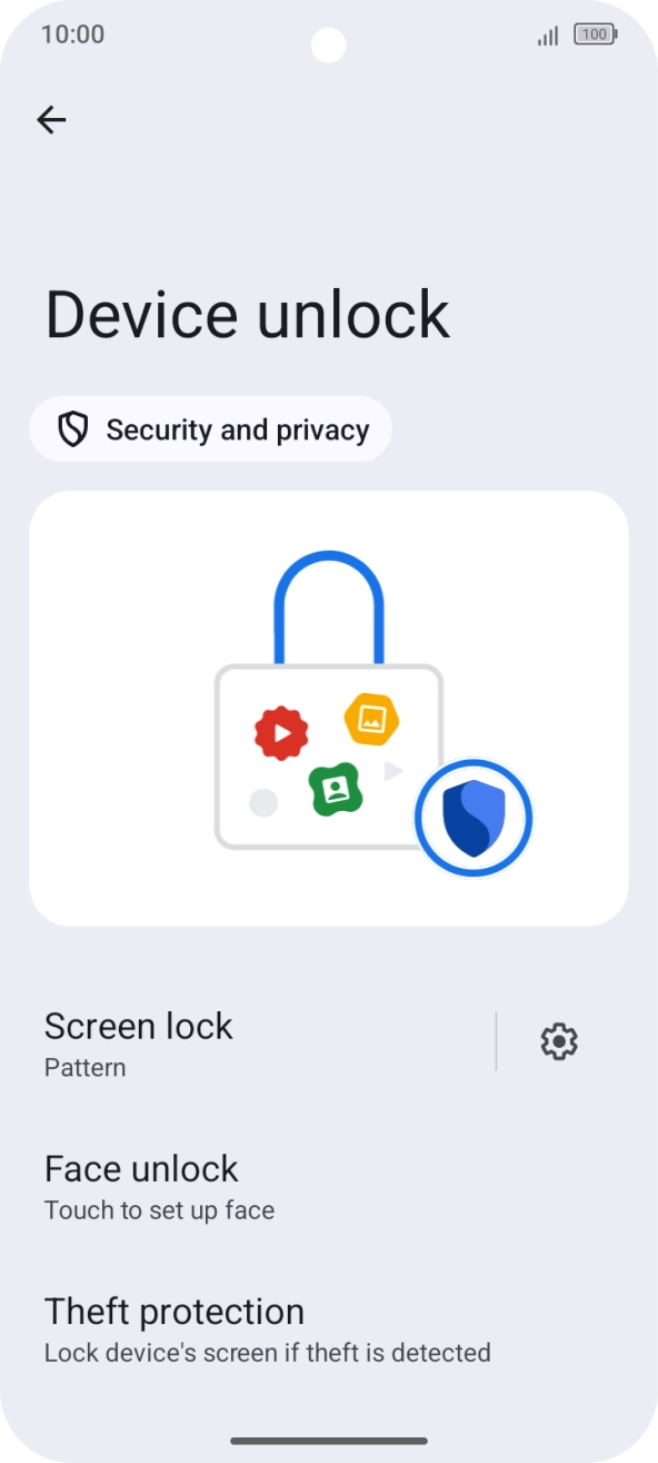 Press Screen lock and key in the current phone lock code.