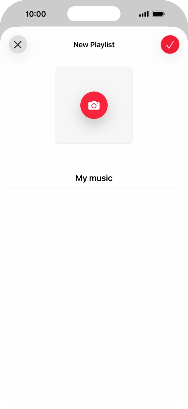 Press the confirm icon.