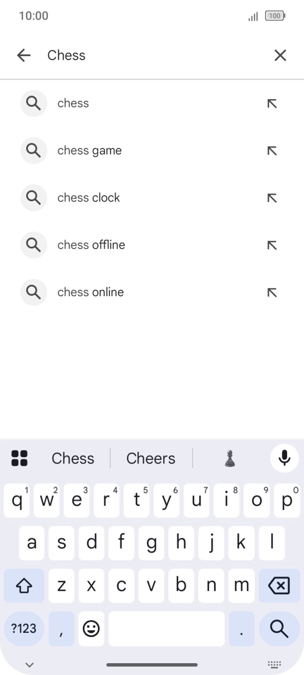 Key in the name or subject of the required app and press the search icon.