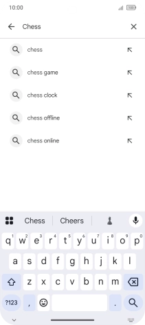 Key in the name or subject of the required app and press the search icon.
