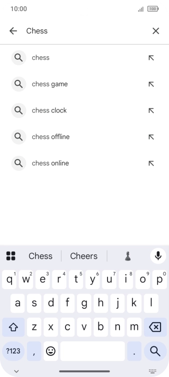 Key in the name or subject of the required app and press the search icon.