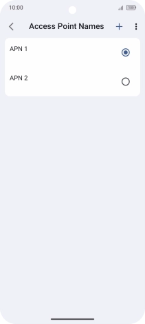 Press the field next to the data connection to activate it. Press the field next to the data connection to activate it.