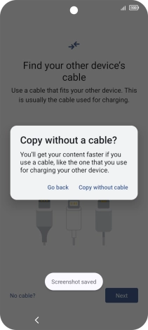 Press Copy without cable.