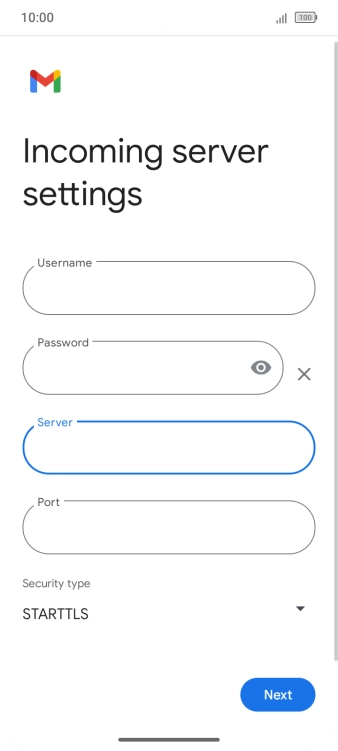 Press the field below 