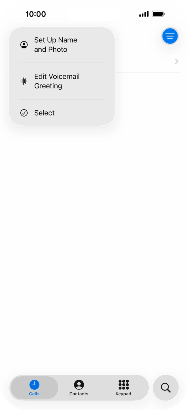 Press Edit Voicemail Greeting.