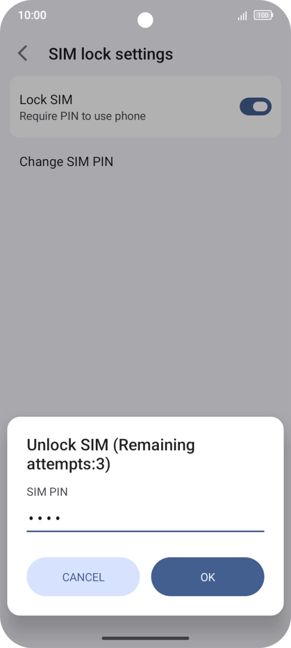 Key in your PIN and press OK.