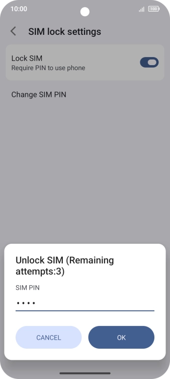 Key in your PIN and press OK.