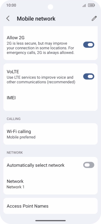 Press the indicator next to 