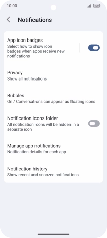 Press Manage app notifications.