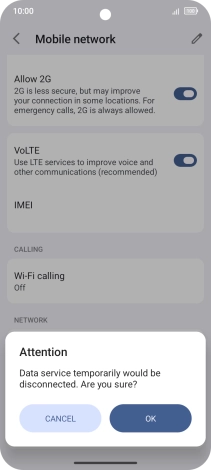 Press OK and your phone will search for networks.