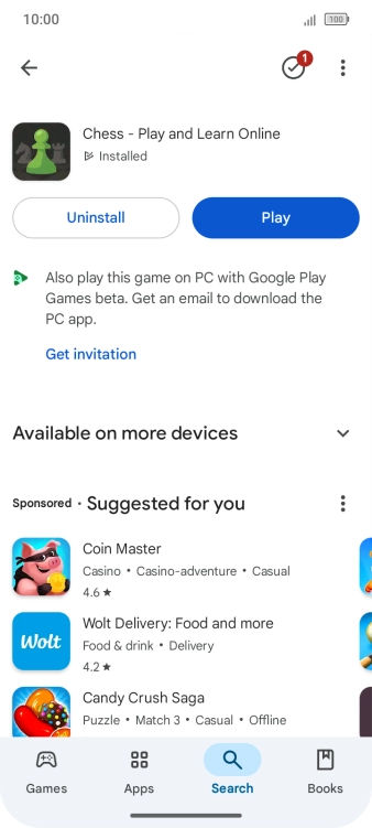Slide your finger upwards starting from the bottom of the screen to return to the home screen.