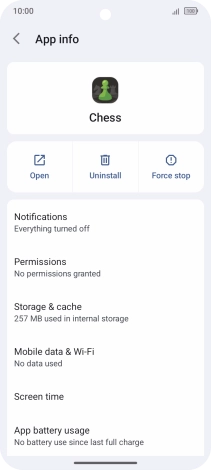 Press Storage & cache.