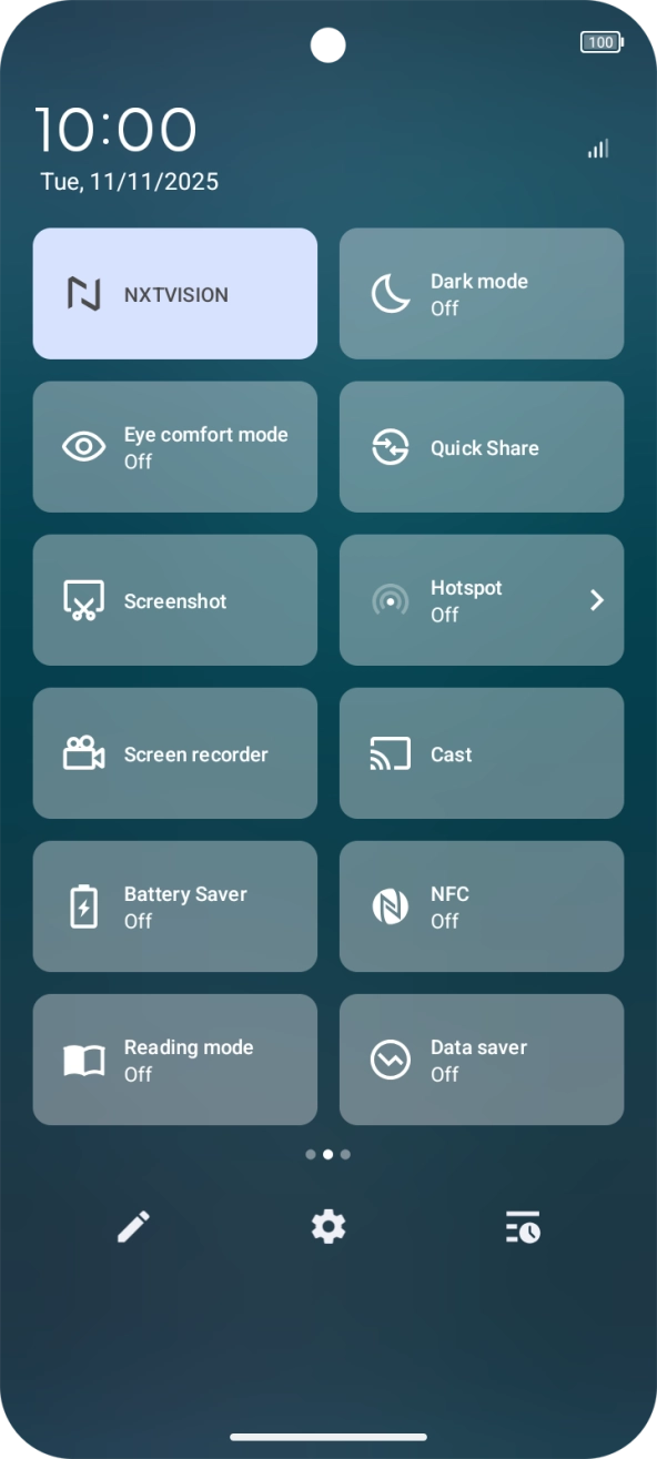 Press the low power mode icon to turn on the function.