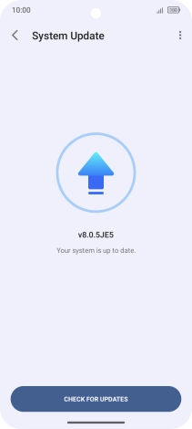 Press CHECK FOR UPDATES. If a new software version is available, it's displayed. Follow the instructions on the screen to update the phone software.