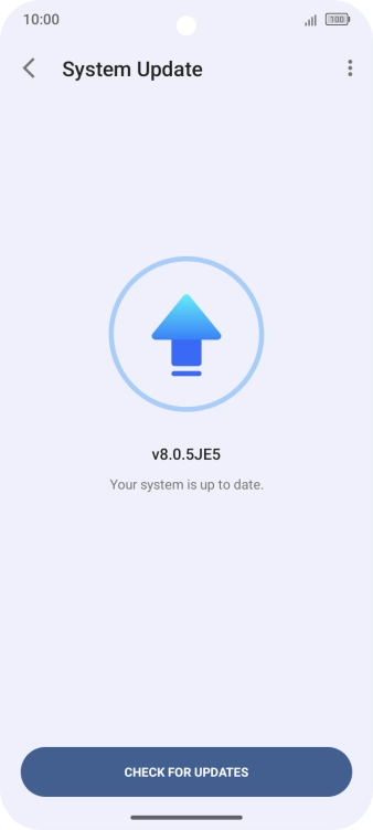 Press CHECK FOR UPDATES. If a new software version is available, it's displayed. Follow the instructions on the screen to update the phone software.