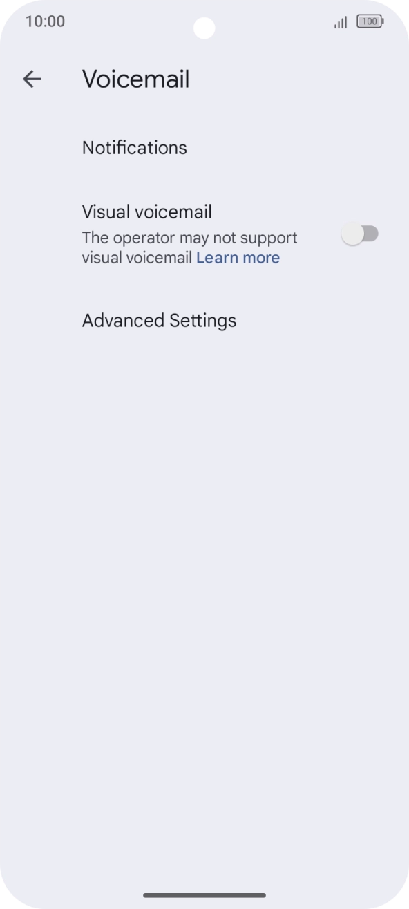 Press Advanced Settings.