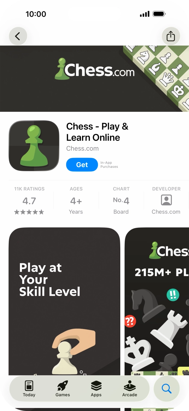 Press Get and follow the instructions on the screen to install the app.