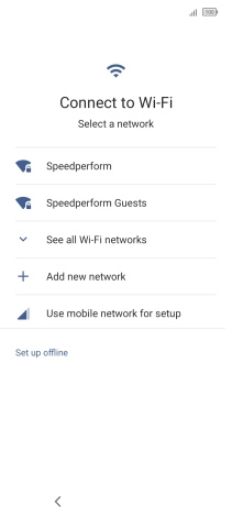Press the required Wi-Fi network.