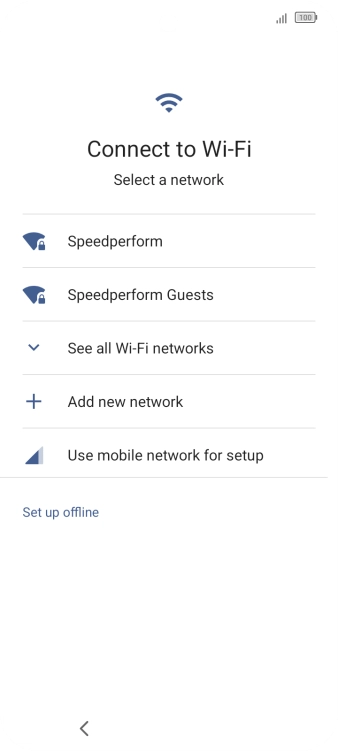 Press the required Wi-Fi network.