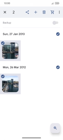 Press the share icon.