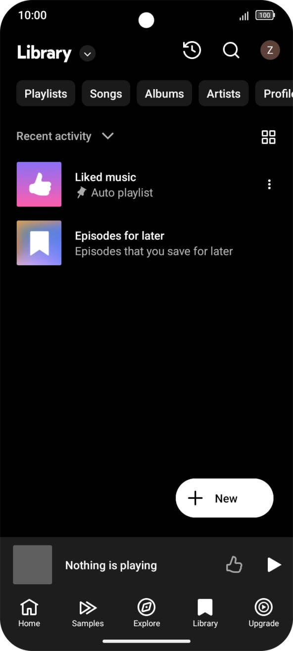 Press the drop down list.