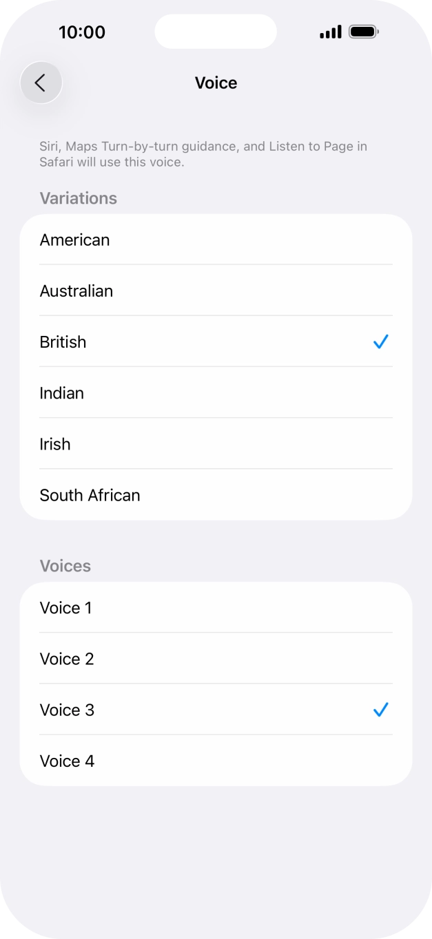 Press the required accent.