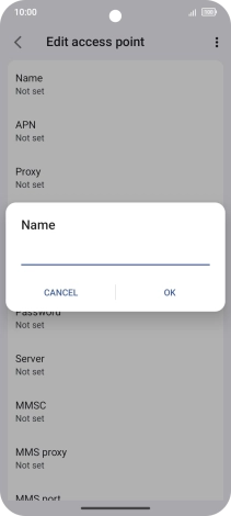 Key in Telstra Internet and press OK. Key in Telstra Internet and press OK.