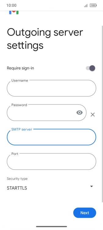 Press the field below 