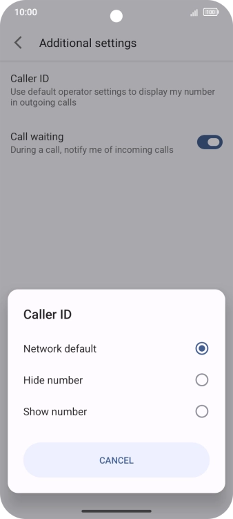 Press Show number to turn on caller identification.