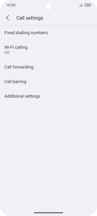 Press Call forwarding.