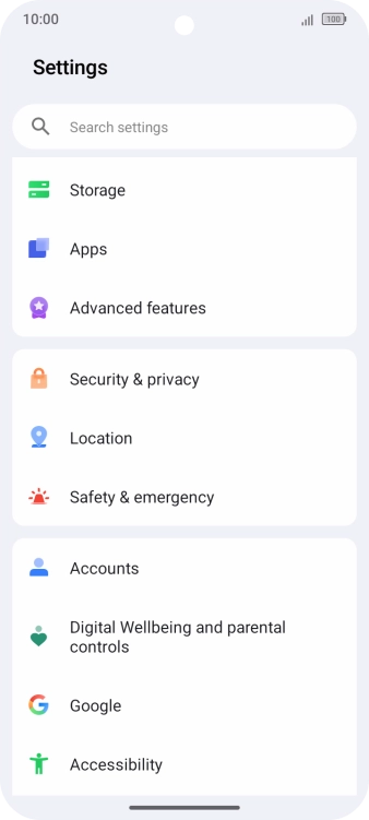 Press Security & privacy.