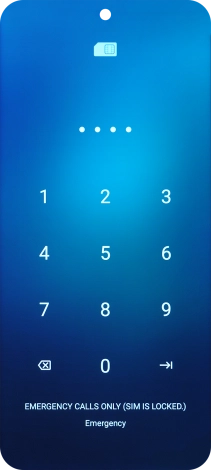 If your SIM is locked, key in your PIN and press arrow right.