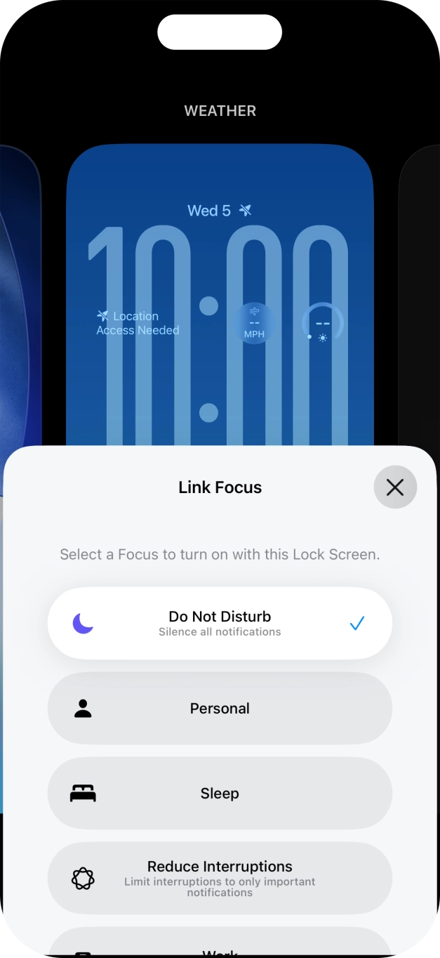 Press the close icon.