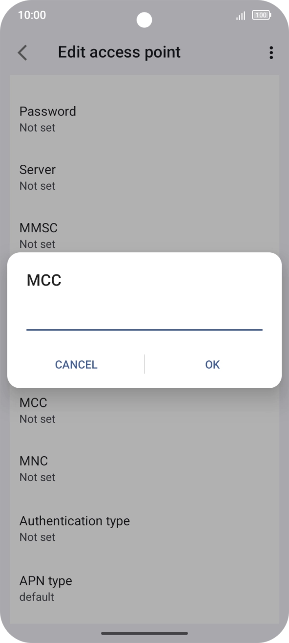 Key in 505 and press OK.
