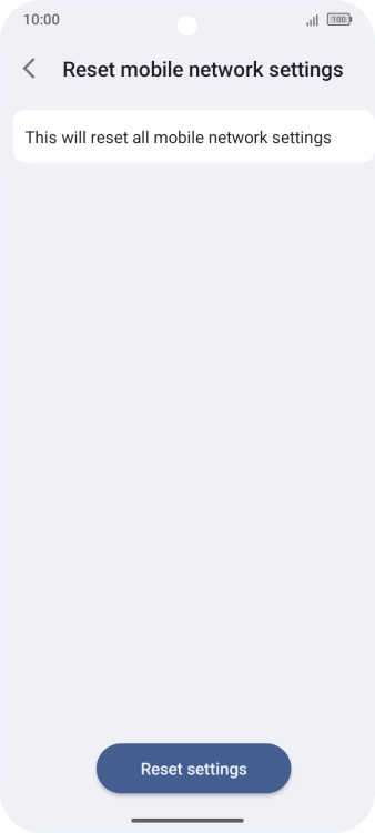 Press Reset settings.