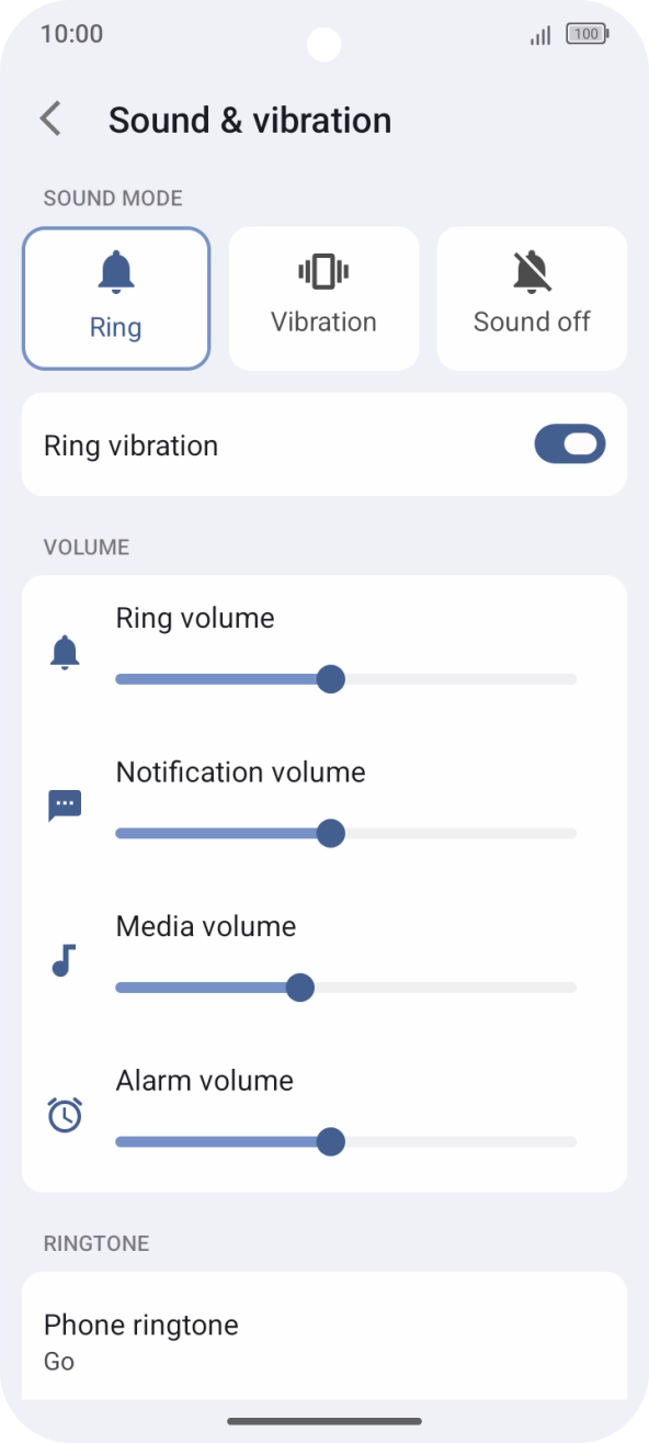 Press Phone ringtone.