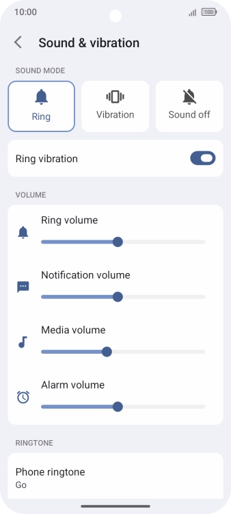 Press Phone ringtone.