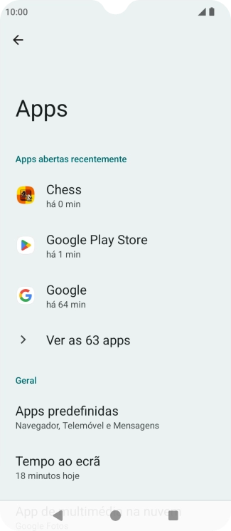 Prima Ver as apps.
