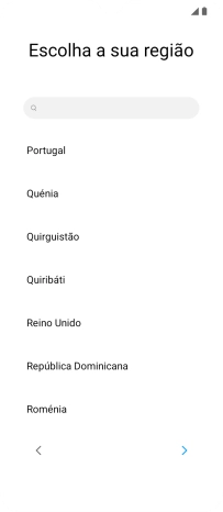 Prima a área ou país pretendido.