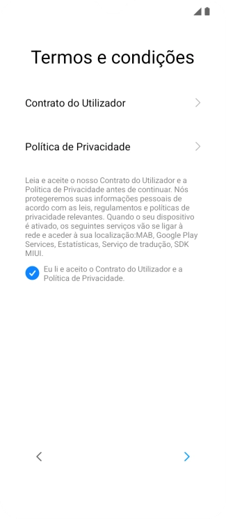 Prima a seta para a direita.