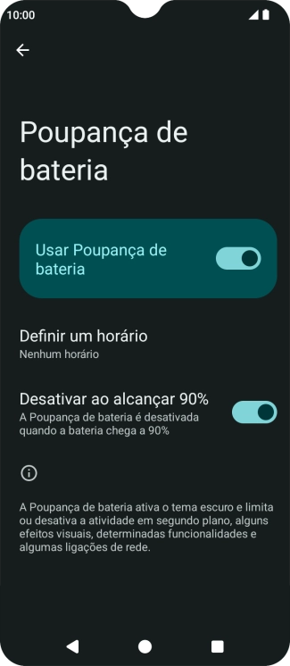 Prima a tecla de início para terminar e voltar ao ecrã inicial.