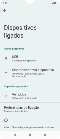 Prima Sincronizar novo dispositivo.