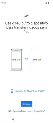 Siga as indicações no ecrã para transferir conteúdo de outro telefone.
