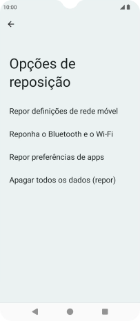 Prima Apagar todos os dados (repor).