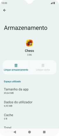 Prima a tecla de início para terminar e voltar ao ecrã inicial.