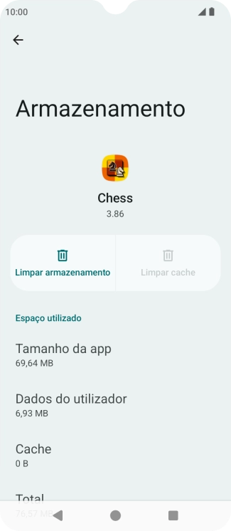 Prima a tecla de início para terminar e voltar ao ecrã inicial.