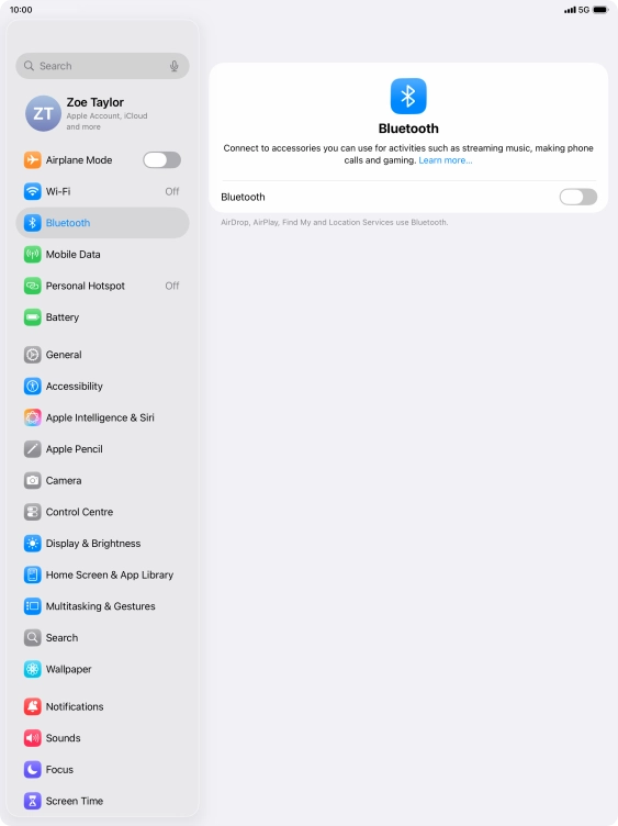 Press the indicator next to 