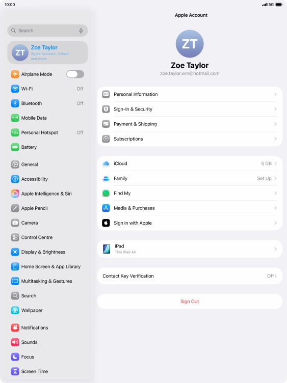 Slide your finger upwards starting from the bottom of the screen to return to the home screen.