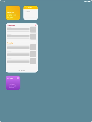 Press and hold the required widget until a pop-up menu is displayed.